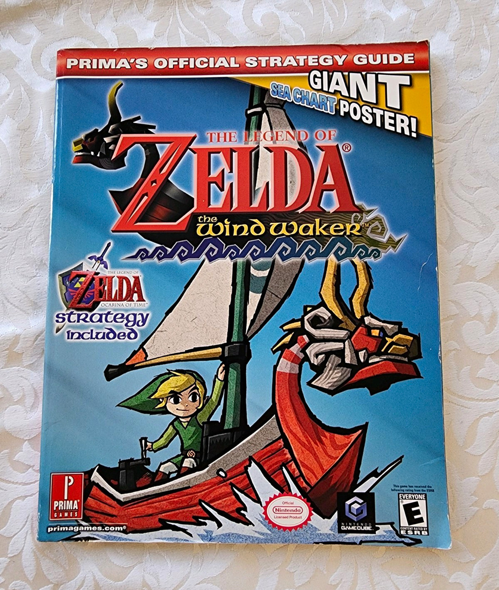 Prima Games Zelda Wind Waker Strategy Guide Sea Chart Poster 2003